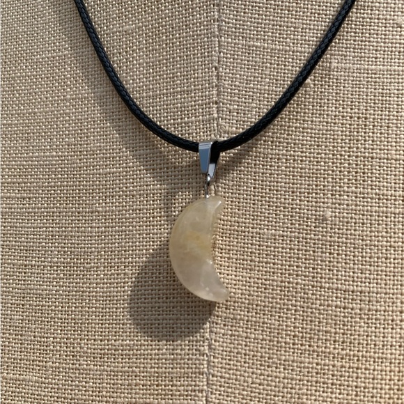Handmade Genuine Stone Moon Amulet Necklace - Picture 10 of 12